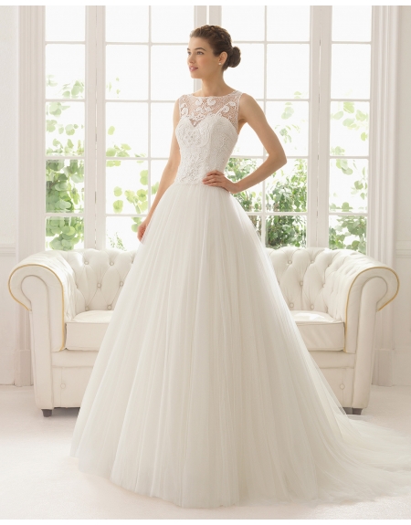 Rosa Clará Vestido Novia Encaje Corto De Novia Vestido Donata Rosa